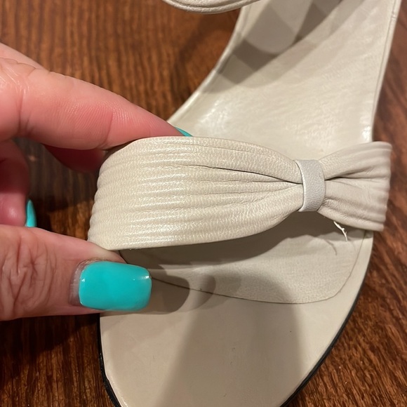 Women’s leather strap sling back heel sandals GAROLINI MADE IN ITALY neutral 10M - Picture 5 of 13